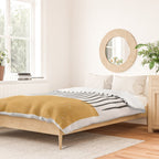 (White Background) Mid Century Modern Minimalist Rothko Inspired Color Field With Lines Geometric Style  Duvet Cover Gallery Image 2