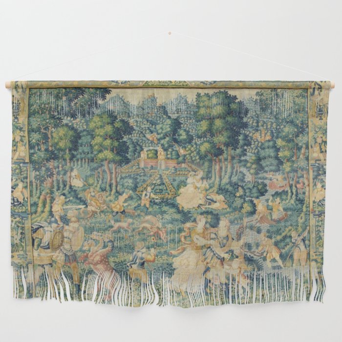 Antique 17th Century Flemish Verdure Landscape Tapestry Wall Hanging Gallery Image 1