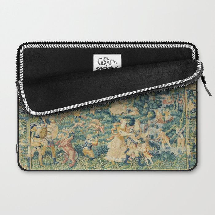 Antique 17th Century Flemish Verdure Landscape Tapestry Laptop Sleeve Gallery Image 2