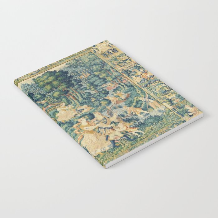 Antique 17th Century Flemish Verdure Landscape Tapestry Notebook Gallery Image 1