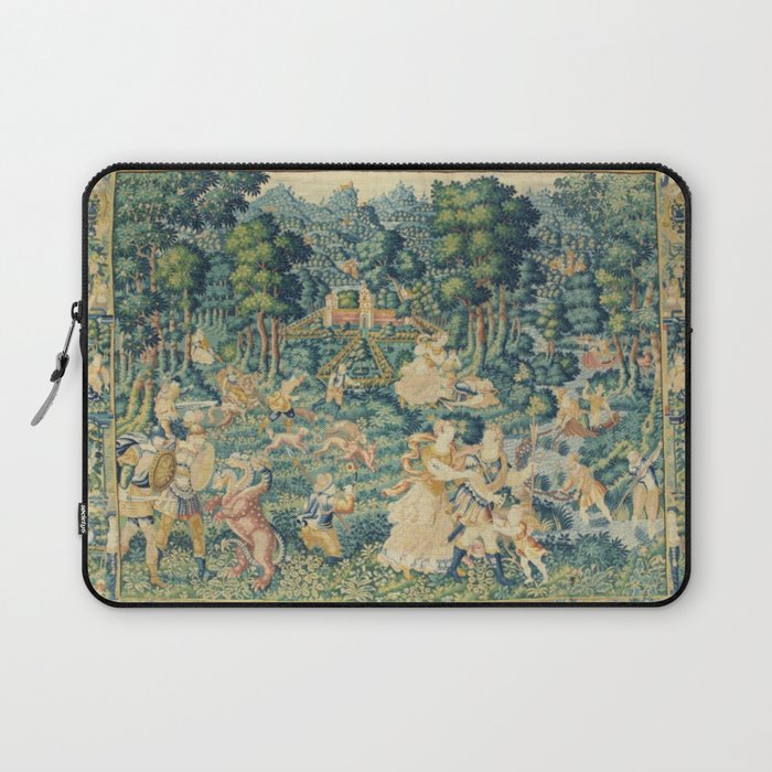 Antique 17th Century Flemish Verdure Landscape Tapestry Laptop Sleeve Gallery Image 1
