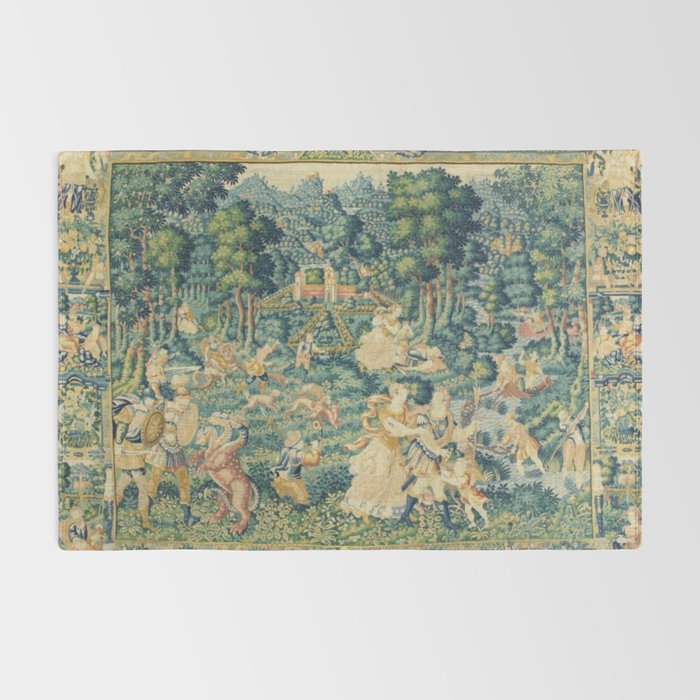 Antique 17th Century Flemish Verdure Landscape Tapestry Rug Gallery Image 2