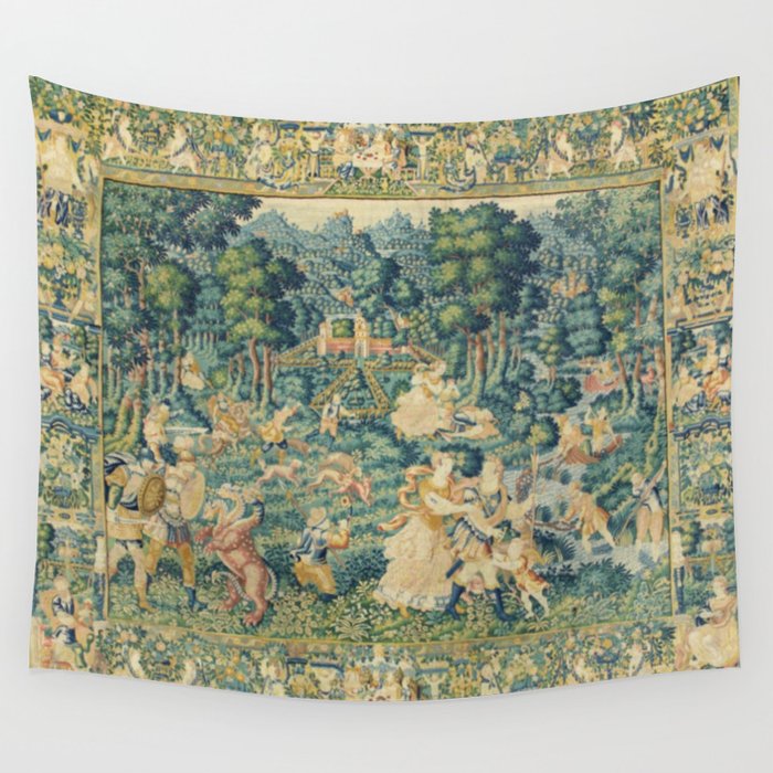Antique 17th Century Flemish Verdure Landscape Tapestry Wall Tapestry Gallery Image 4