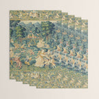 Antique 17th Century Flemish Verdure Landscape Tapestry Wrapping Paper Gallery Image 3
