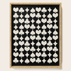 Card Suit Motifs I Black and White Serving Tray Gallery Image 1