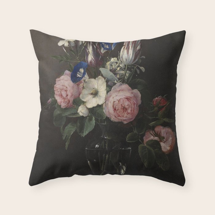 Flower Vase, Jan Brueghel the Elder Throw Pillow Gallery Image 6