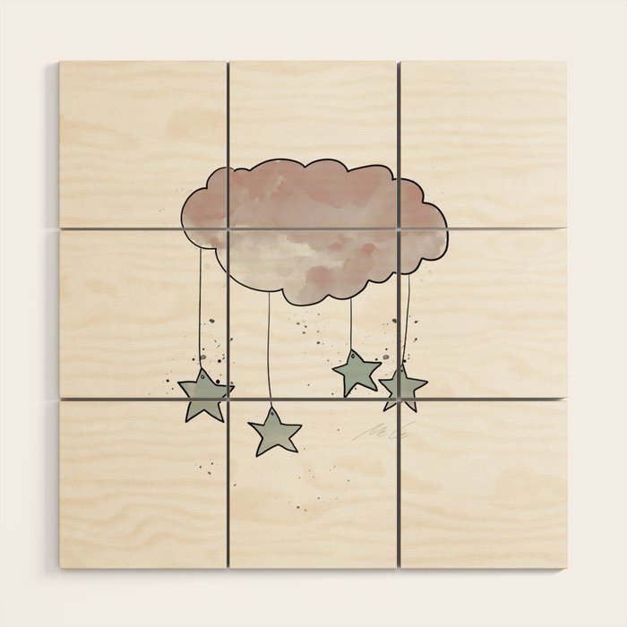 Cloud_Nursery Art_01 Wood Wall Art Gallery Image 1