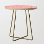 Abstract Line Pink and Orange Side Table Gallery Image 1