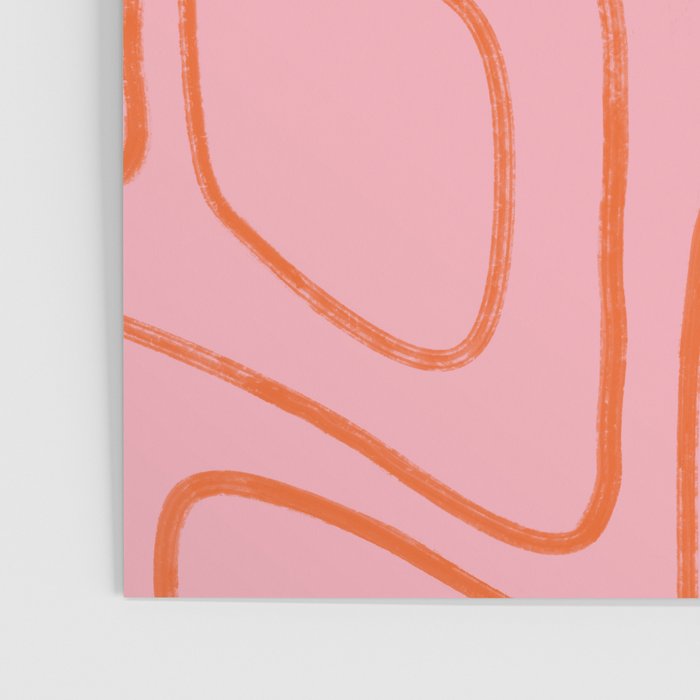 Abstract Line Pink and Orange Poster Gallery Image 3