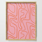 Abstract Line Pink and Orange Serving Tray Gallery Image 1