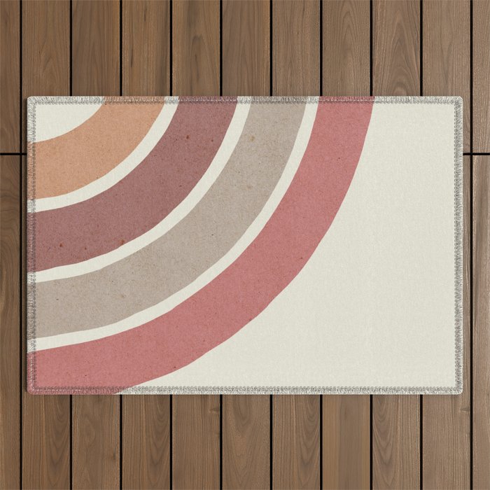 Abstract rainbow 2 Outdoor Rug Gallery Image 1