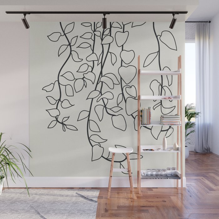 Minimalist Vines II Wall Mural Gallery Image 1