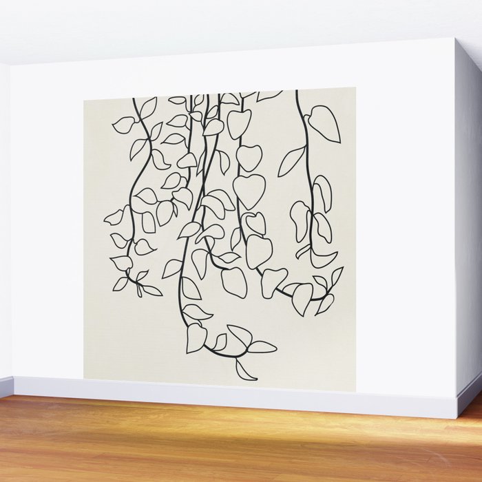 Minimalist Vines II Wall Mural Gallery Image 2
