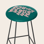 Work Hard and Be Nice to People in Green and Peach Pink Stool Gallery Image 2