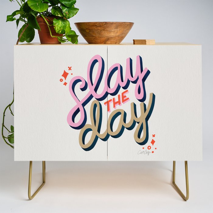 Slay the Day - Coral & Pink Credenza Gallery Image 1