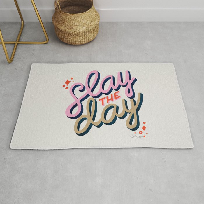 Slay the Day - Coral & Pink Rug Gallery Image 1