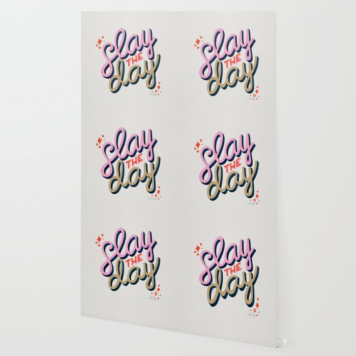 Slay the Day - Coral & Pink Wallpaper Gallery Image 2