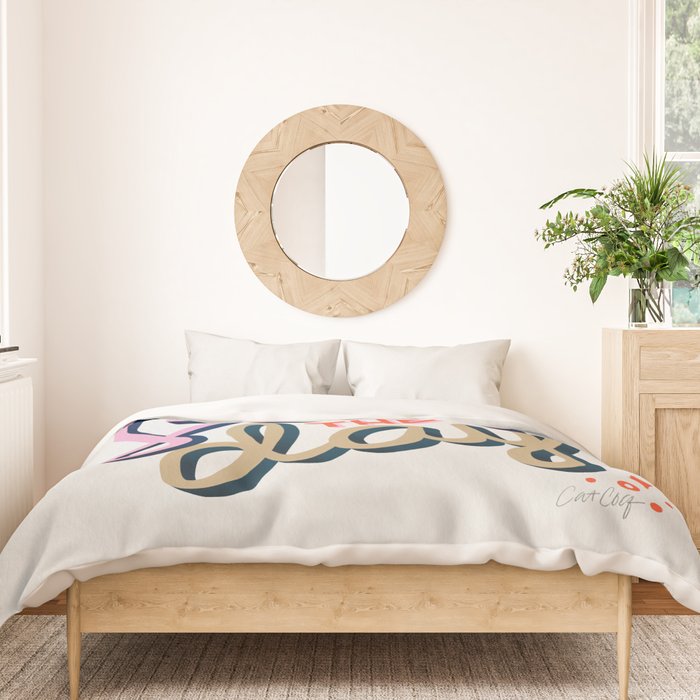Slay the Day - Coral & Pink Duvet Cover Gallery Image 3