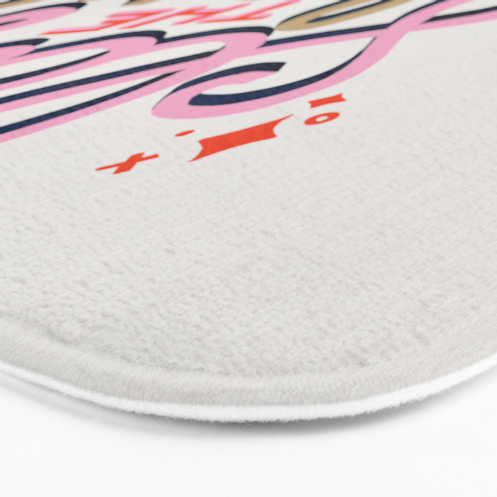 Slay the Day - Coral & Pink Bath Mat Gallery Image 3