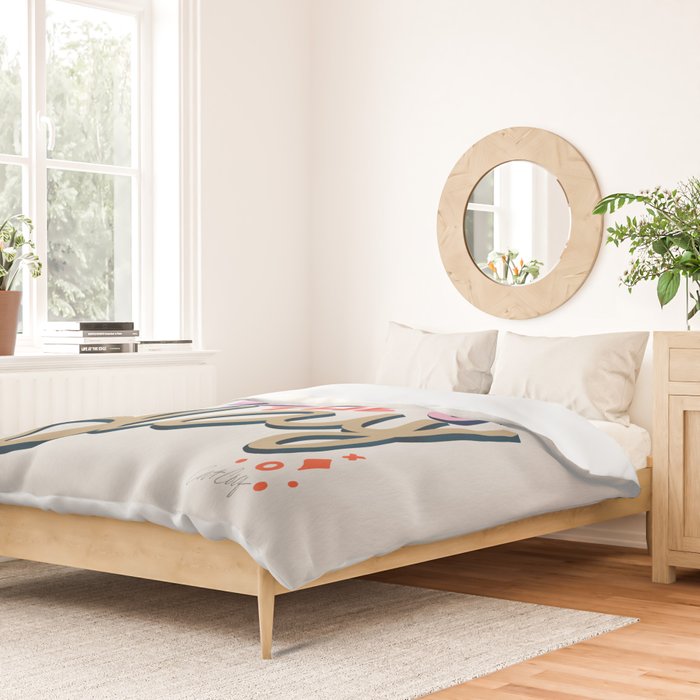 Slay the Day - Coral & Pink Duvet Cover Gallery Image 2