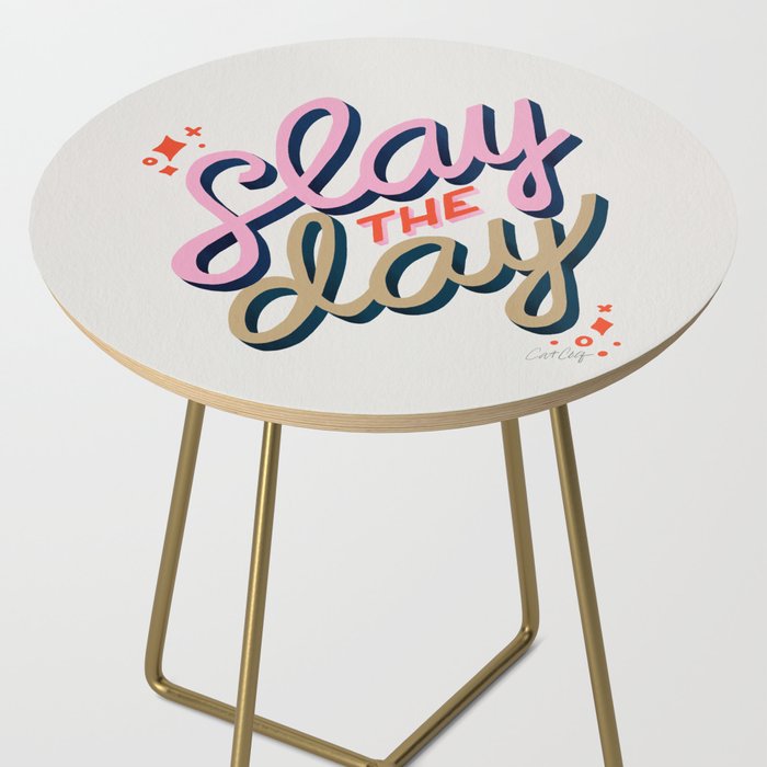 Slay the Day - Coral & Pink Side Table Gallery Image 2