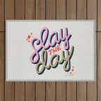Slay the Day - Coral & Pink Outdoor Rug Gallery Image 1