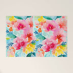 Neon Floral Welcome Mat Gallery Image 1