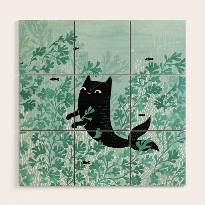 Undersea (Mint Remix) Wood Wall Art Gallery Image 1