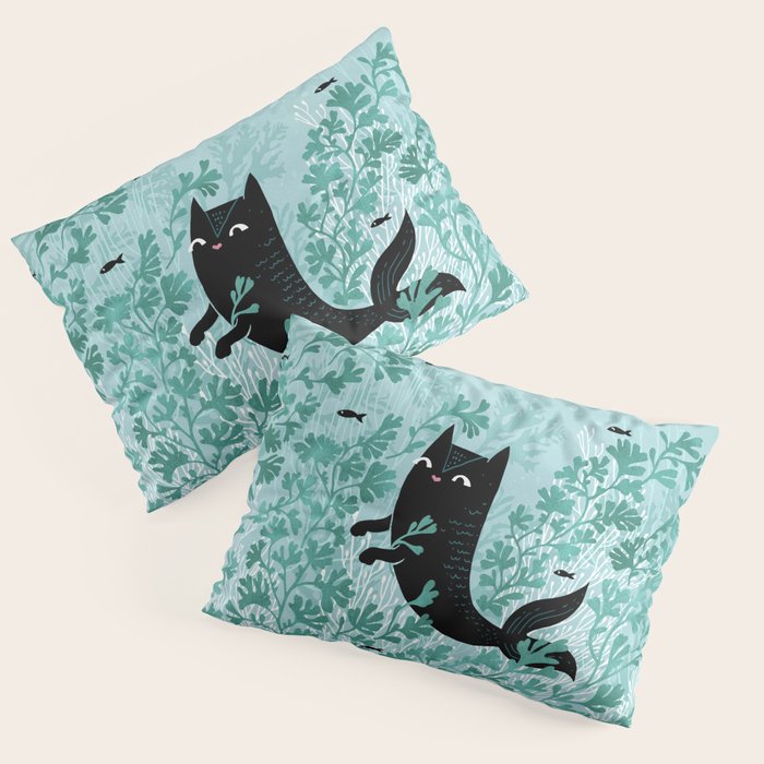 Undersea (Mint Remix) Pillow Sham Gallery Image 1