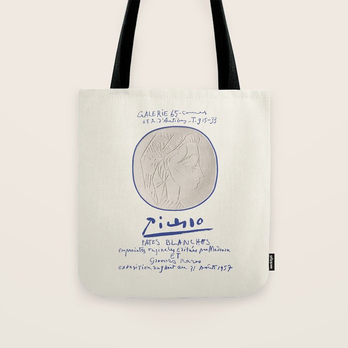 Pablo Picasso Art Exhibition Poster, 1957 Tote Bag Gallery Image 1