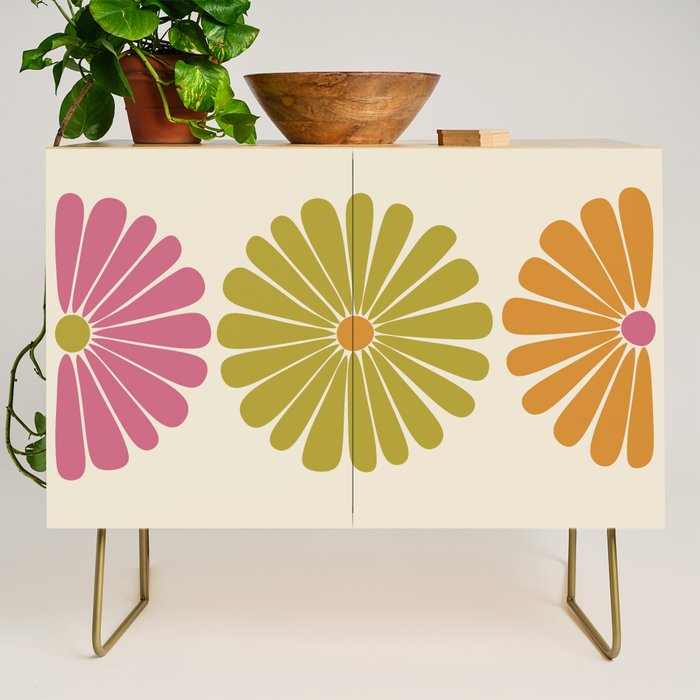 Retro Summer Daisies VIII Credenza Gallery Image 1