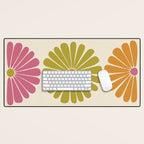 Retro Summer Daisies VIII Desk Mat Gallery Image 1