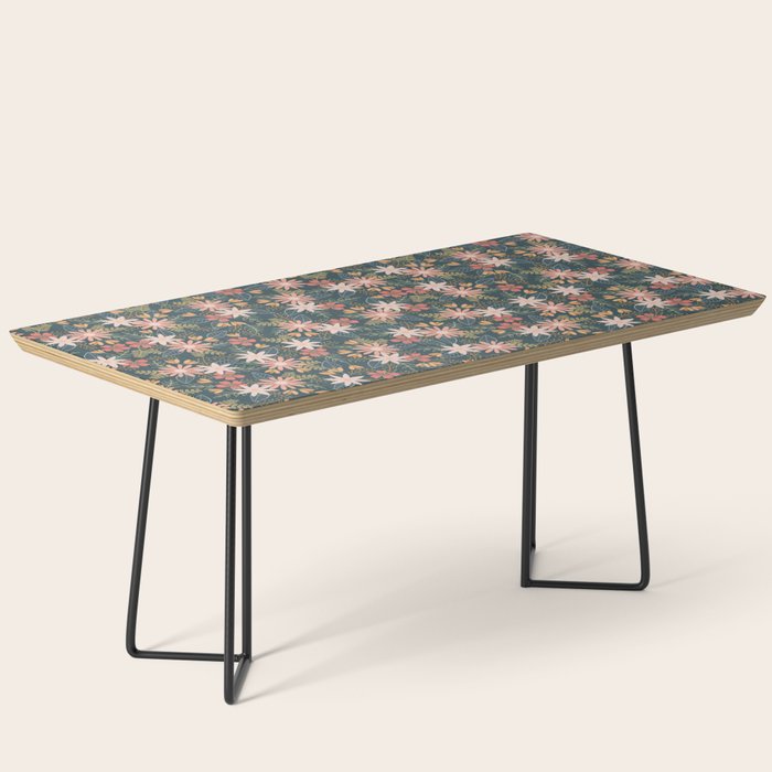 Retro Boho Oasis Tropical Ditsy Floral Coffee Table Gallery Image 1
