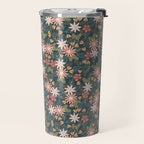Retro Boho Oasis Tropical Ditsy Floral Travel Mug Gallery Image 2