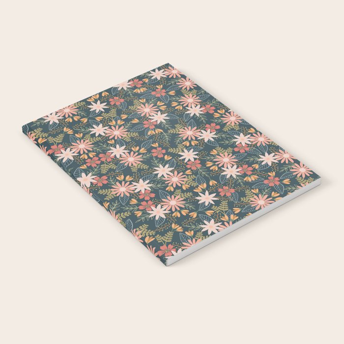 Retro Boho Oasis Tropical Ditsy Floral Notebook Gallery Image 2