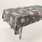 Retro Boho Oasis Tropical Ditsy Floral Tablecloth Gallery Image 1