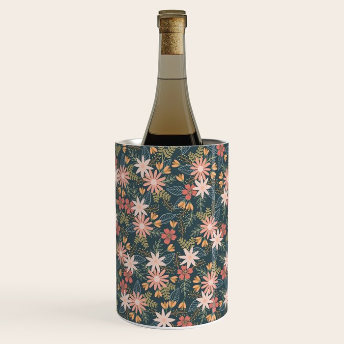 Retro Boho Oasis Tropical Ditsy Floral Wine Chiller Gallery Image 3