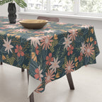 Retro Boho Oasis Tropical Ditsy Floral Tablecloth Gallery Image 3