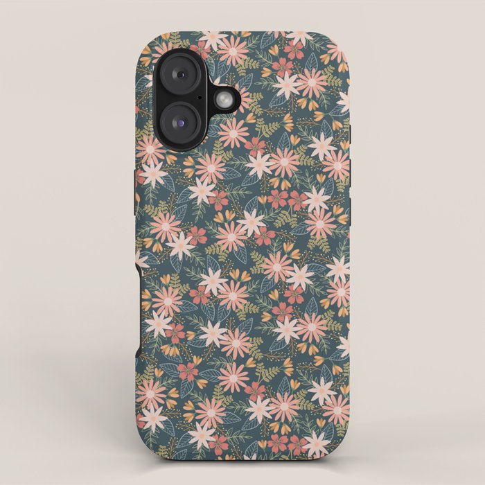 Retro Boho Oasis Tropical Ditsy Floral iPhone Case Gallery Image 1