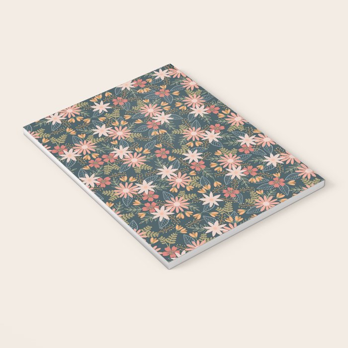 Retro Boho Oasis Tropical Ditsy Floral Notebook Gallery Image 3