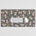 Retro Boho Oasis Tropical Ditsy Floral Desk Mat Gallery Image 1