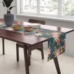 Retro Boho Oasis Tropical Ditsy Floral Table Runner Gallery Image 2