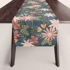 Retro Boho Oasis Tropical Ditsy Floral Table Runner Gallery Image 1