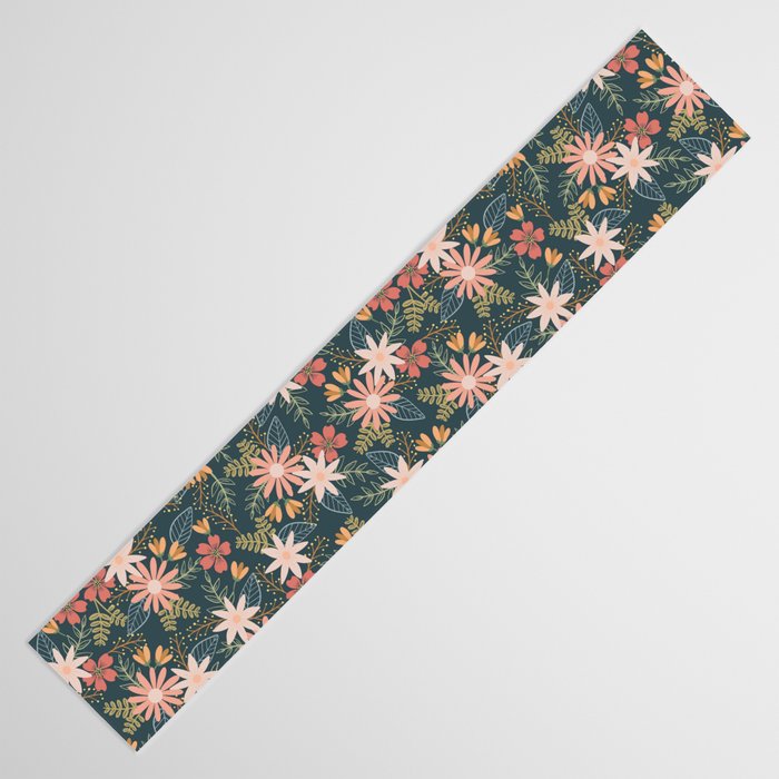 Retro Boho Oasis Tropical Ditsy Floral Table Runner Gallery Image 3