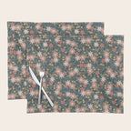 Retro Boho Oasis Tropical Ditsy Floral Placemat Gallery Image 1