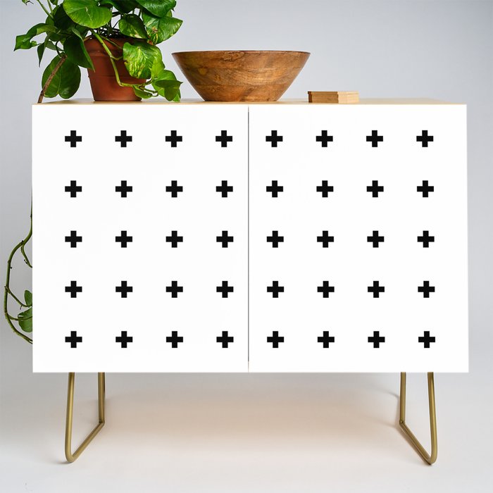 Swiss Cross White Small Credenza Gallery Image 1