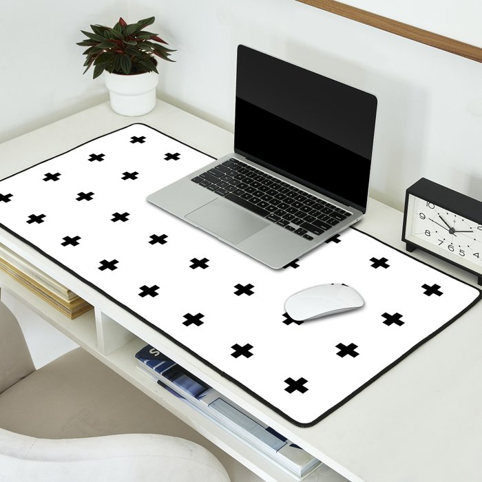 Swiss Cross White Small Desk Mat Gallery Image 2