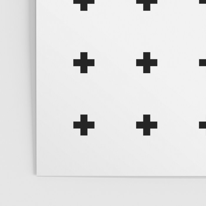Swiss Cross White Small Poster Gallery Image 3