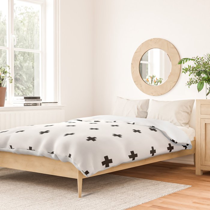 Swiss Cross White Small Duvet Cover Gallery Image 2