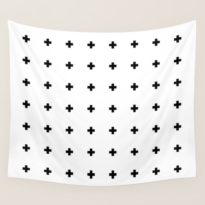 Swiss Cross White Small Wall Tapestry Gallery Image 1
